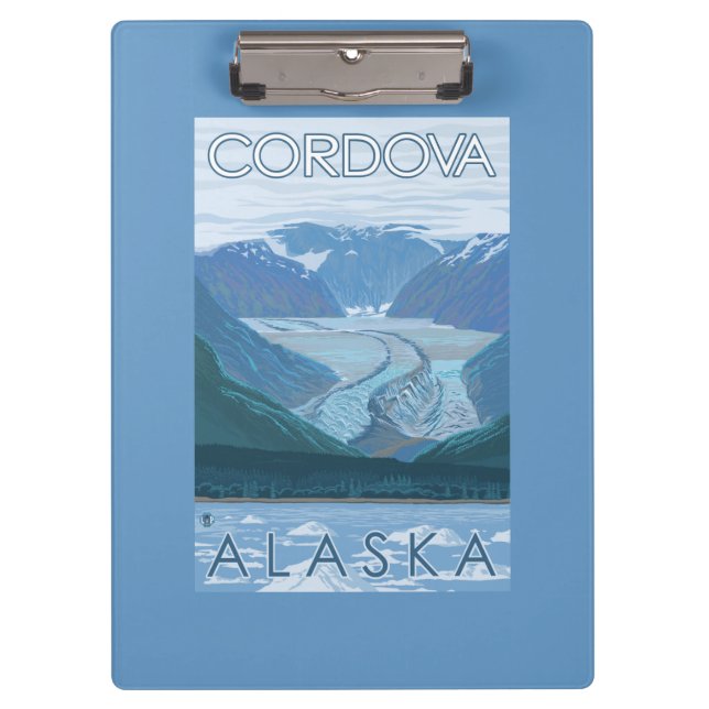 Carpeta De Pinza Escena del glaciar - Cordova, Alaska (Anverso)