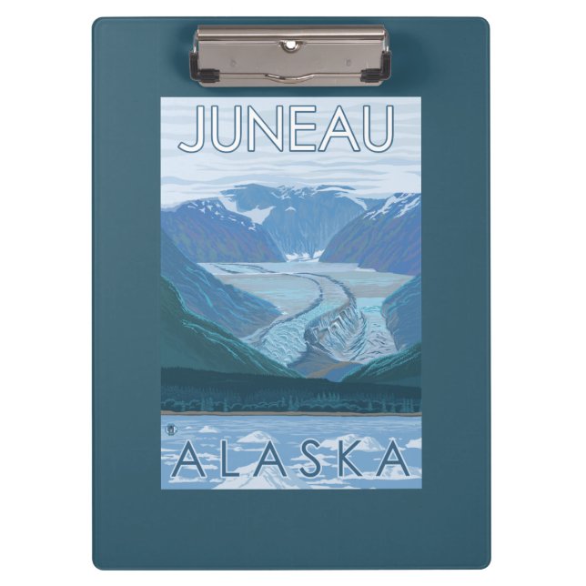 Carpeta De Pinza Escena del glaciar - Juneau, Alaska (Anverso)
