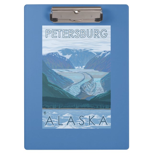 Carpeta De Pinza Escena del glaciar - Petersburgo, Alaska (Anverso)