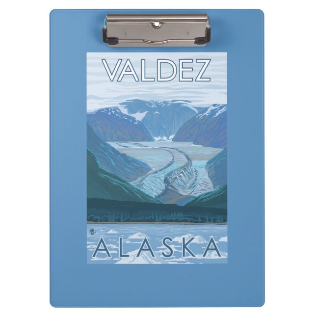 Carpeta De Pinza Escena del glaciar - Valdez, Alaska (Anverso)