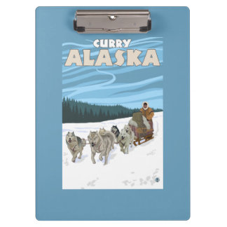 Carpeta De Pinza Escena Sledding del perro - curry, Alaska