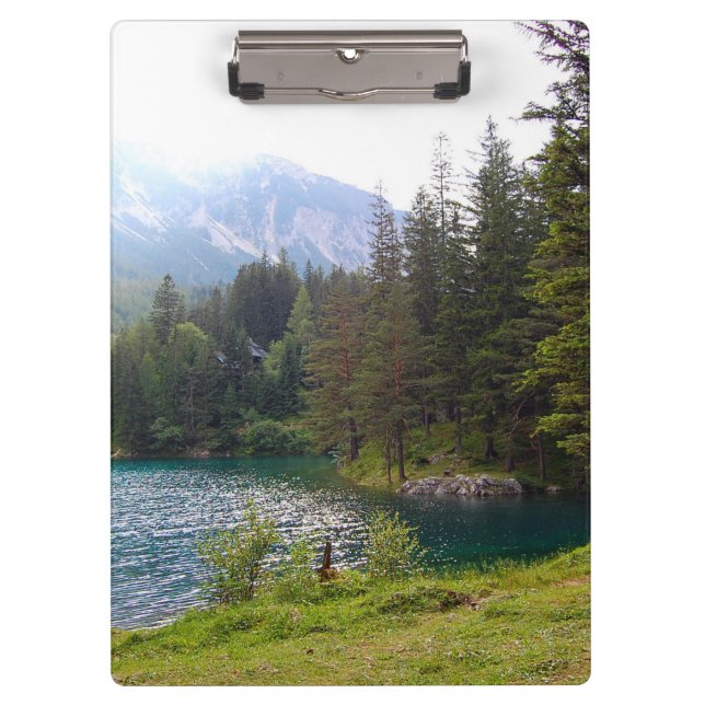 Carpeta De Pinza Escenario alpino Forrest y foto del lago (Anverso)