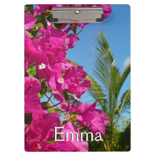Carpeta De Pinza Escenario natural tropical de buganvillas y palmer