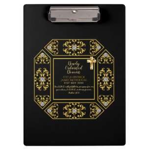Carpeta De Pinza Escritura de regalo de diácono ordenado recienteme