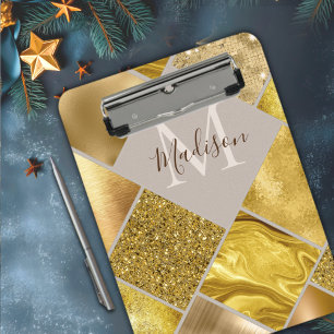 Carpeta De Pinza Escuadrones geométricos elegantes y ondulados de o