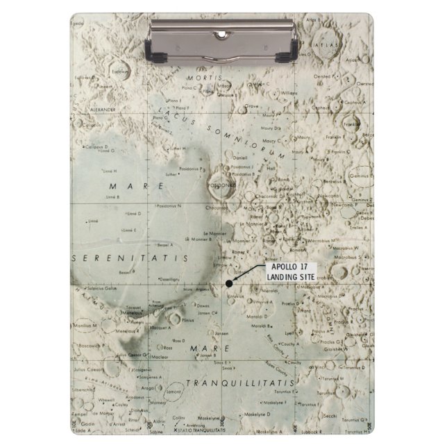 CARPETA DE PINZA ESPACIO: MAPA DE LA LUNA, 1972 (Anverso)