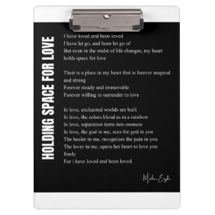 Carpeta De Pinza Espacio para el poema de amor pared decoración pos