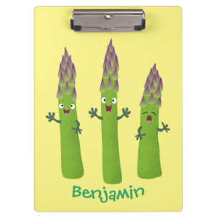 Carpeta De Pinza Espárrago lindo cantando trío de verduras personal