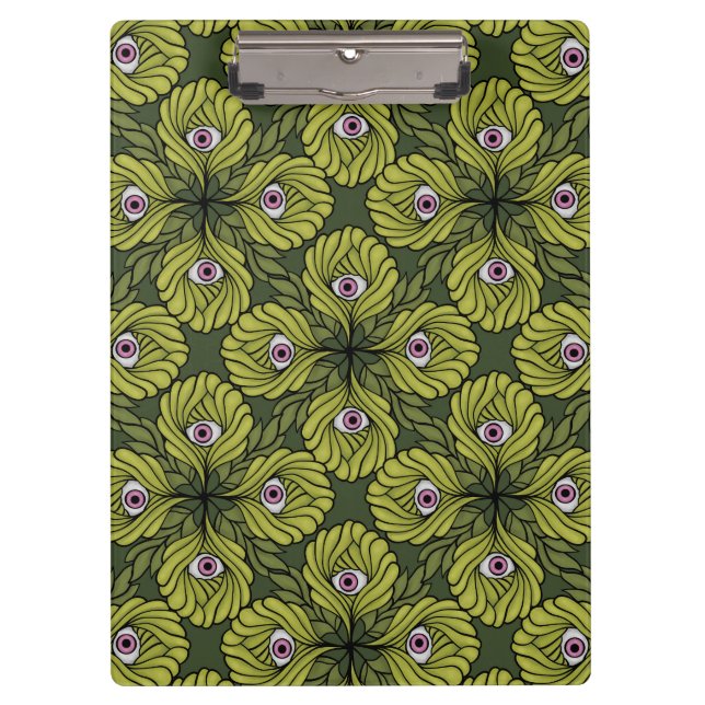 Carpeta De Pinza Espinoso patrón de arte de fantasía verde de la pr (Anverso)