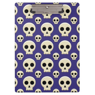 Carpeta De Pinza Espinoso patrón de cráneo de Gótico kawaii