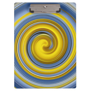 Carpeta De Pinza Espiral amarilla y azul