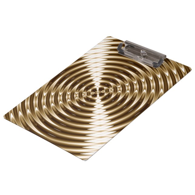 Carpeta De Pinza Espiral del metal del oro (Angular)