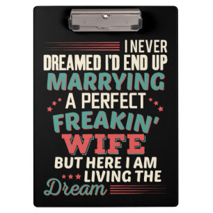 Carpeta De Pinza Esposa Perfecta y Sarcástica Humor de Marido
