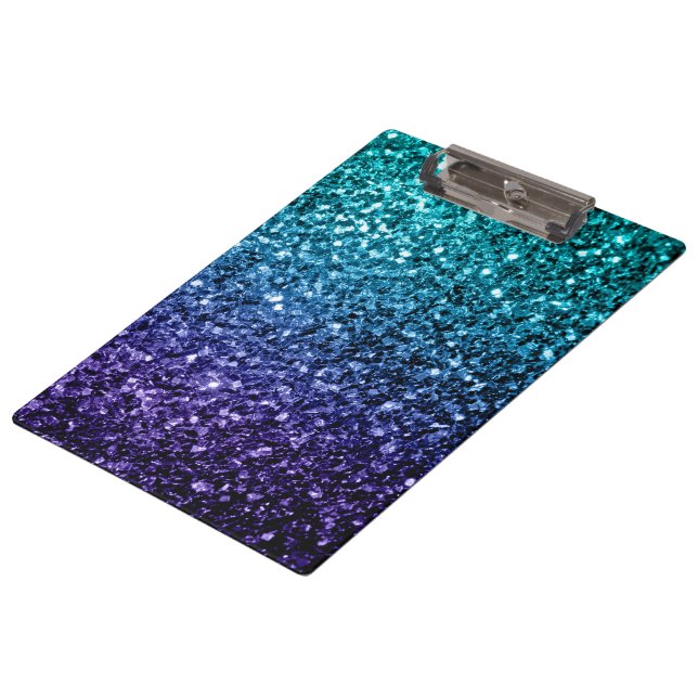 Carpeta De Pinza Espuma de purpurina azul Ombre azul Aqua (Angular)