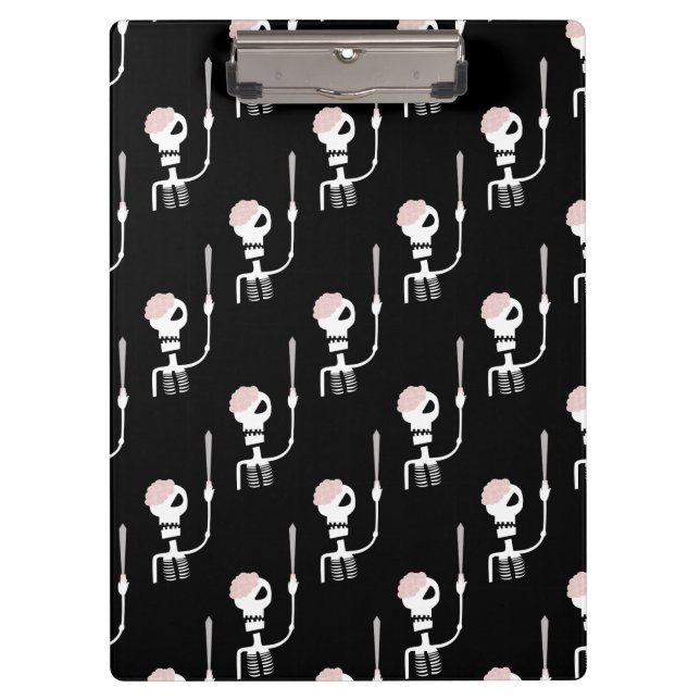 Carpeta De Pinza Esqueleto de Halloween con espada (Anverso)