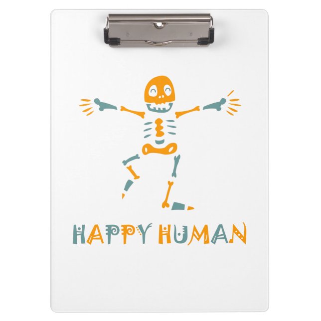 Carpeta De Pinza Esqueleto humano feliz (Anverso)