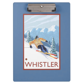Carpeta De Pinza Esquiador de la nieve de Downhhill - marmota, A.C.