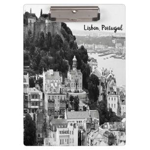 Carpeta De Pinza Esquina blanca y negra de Lisboa Portugal