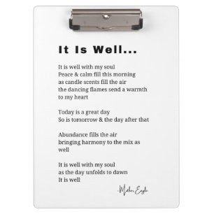Carpeta De Pinza Está bien con mi alma poesía inspiradora