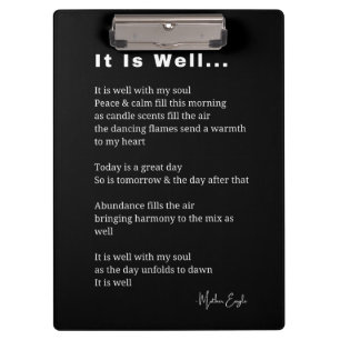 Carpeta De Pinza Está bien con mi alma poesía inspiradora