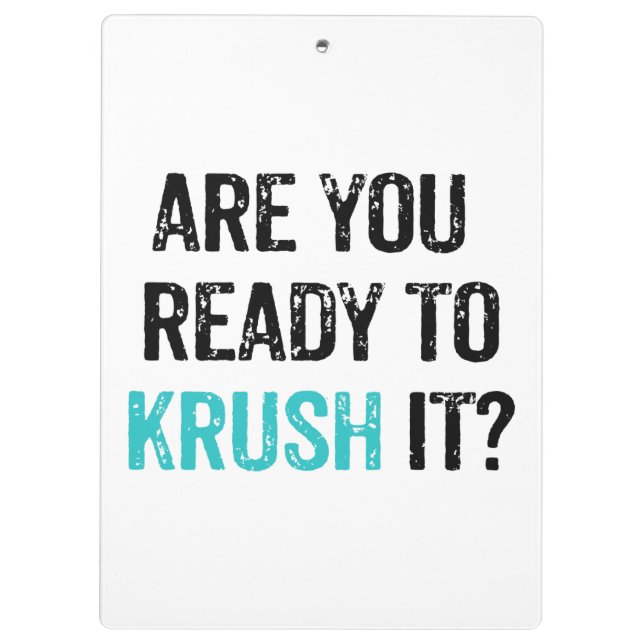 Carpeta De Pinza ¿Está usted listo a KRUSH él? (Reverso)