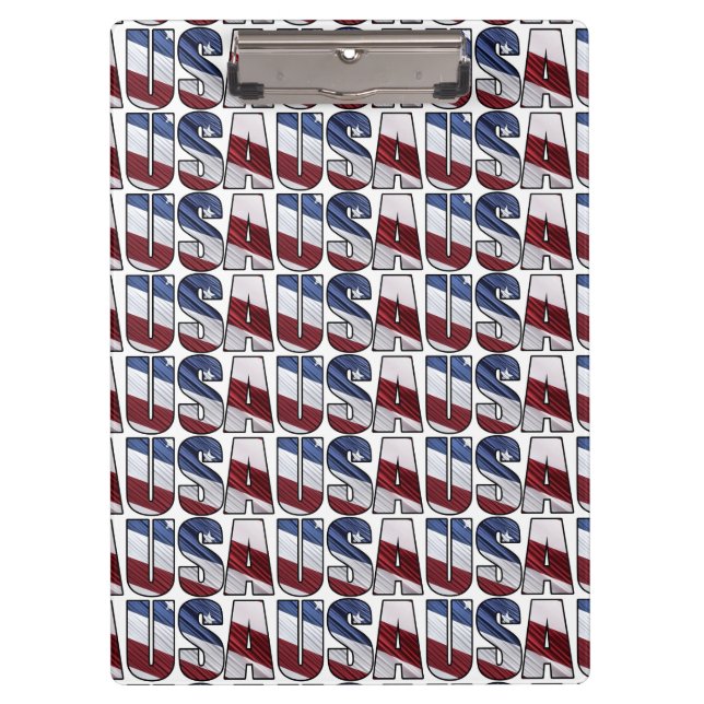 Carpeta De Pinza Estados Unidos: Bandera Patriótica Americana Roja  (Anverso)