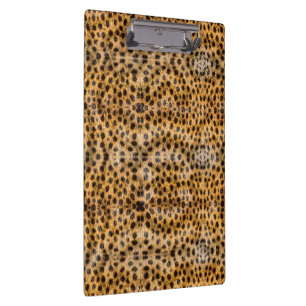 Carpeta De Pinza Estampado Animal de Pelo de Guepardo Exótico de Mo