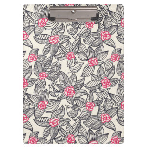 Carpeta De Pinza Estampado de flores con los pájaros 2 del dibujo