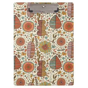 Carpeta De Pinza Estampado de flores del verano hecho de hojas