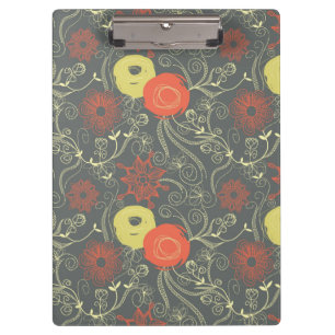 Carpeta De Pinza Estampado de flores retro 3