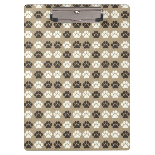 Carpeta De Pinza Estampado de Huella de Pata Tierra Arena