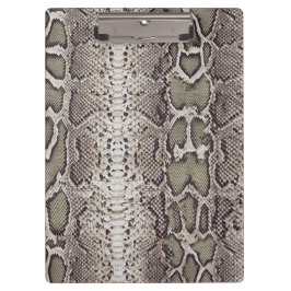 Carpeta De Pinza Estampado de piel de serpiente