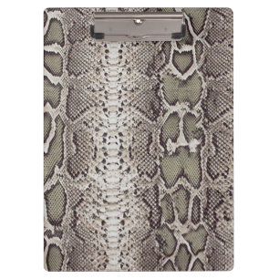 Carpeta De Pinza Estampado de piel de serpiente