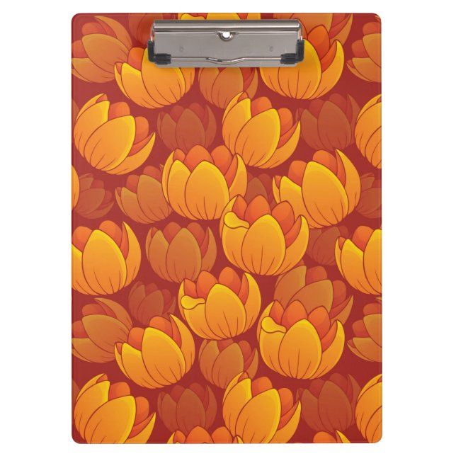 Carpeta De Pinza Estampado de plores de oro (Anverso)