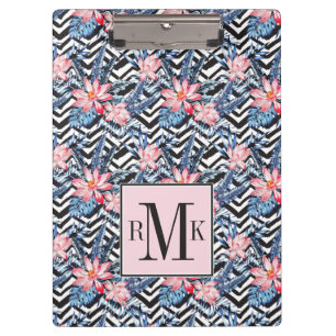 Carpeta De Pinza Estampado de plores tropical de Lotus