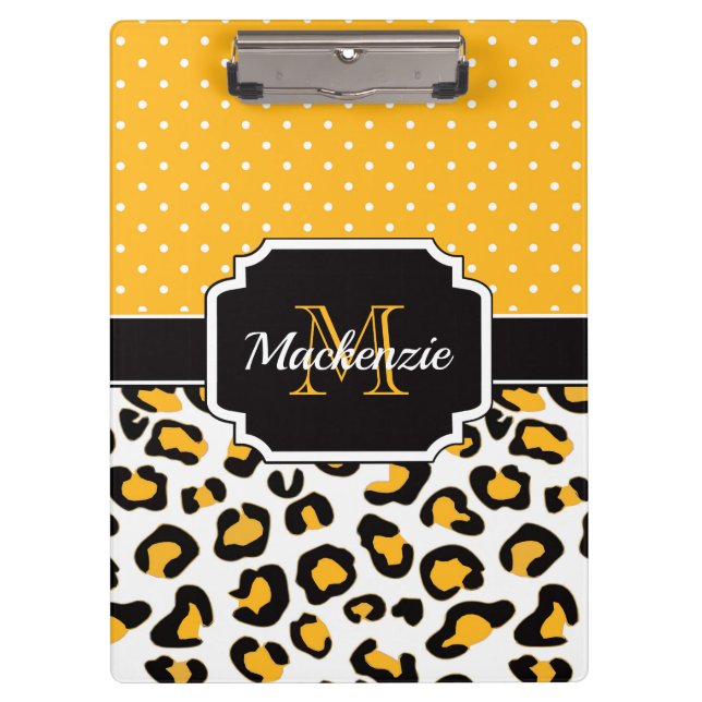 Carpeta De Pinza Estampado leopardo lindo (Anverso)