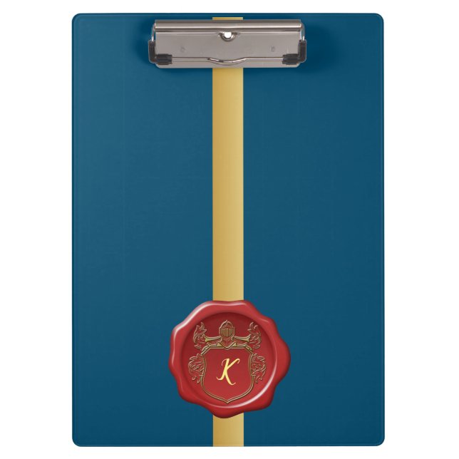 Carpeta De Pinza Estampilla moderna de patrones de monograma (Anverso)