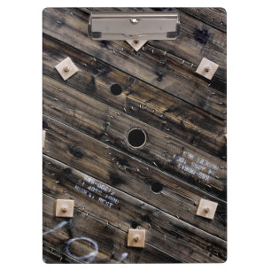 Carpeta De Pinza Estanque de alambre de madera industrial rústica