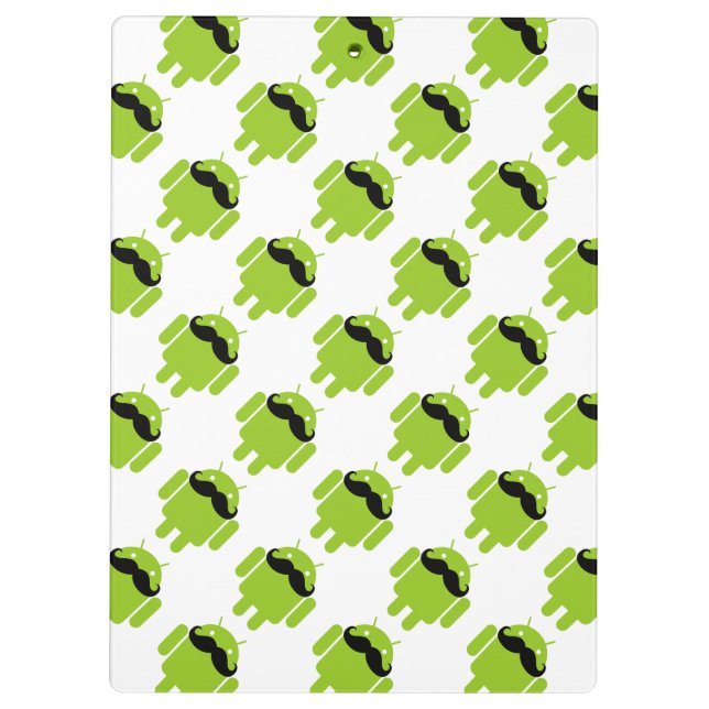 Carpeta De Pinza Estilo de Bigote Caprichoso del Robot Android (Reverso)
