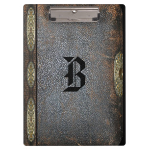 Carpeta De Pinza Estilo de libro antiguo genial Monograma Benjura