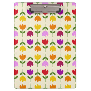 Carpeta De Pinza Estilo escandinavo colorido en el patrón de flor d
