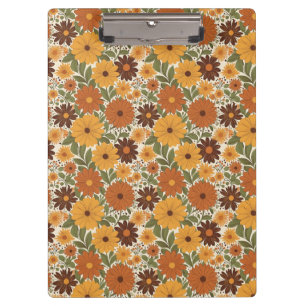 Carpeta De Pinza estilo floral de los 70 vintage