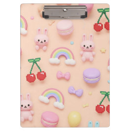 Carpeta De Pinza Estilo Kawaii: cerezas y macarones de Natasha Us