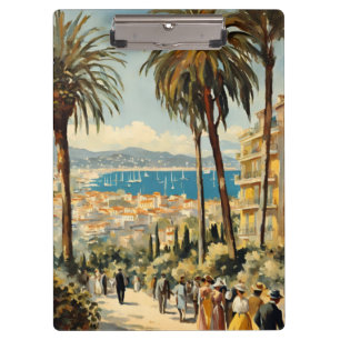 Carpeta De Pinza Estilo vintage Cannes Francés Viaje acuático