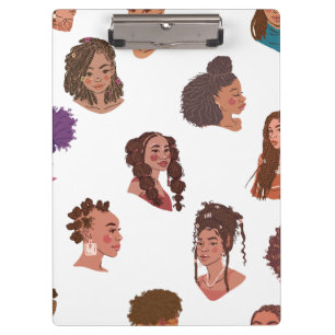 Carpeta De Pinza Estilos de pelo de Chica negro