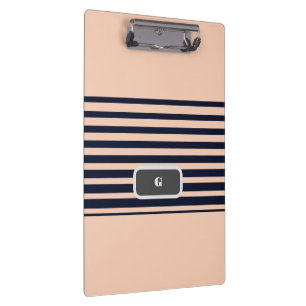 Carpeta De Pinza Estilosas franjas monográficas en negro y rosa
