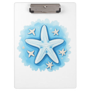 Carpeta De Pinza Estrella de mar en azul