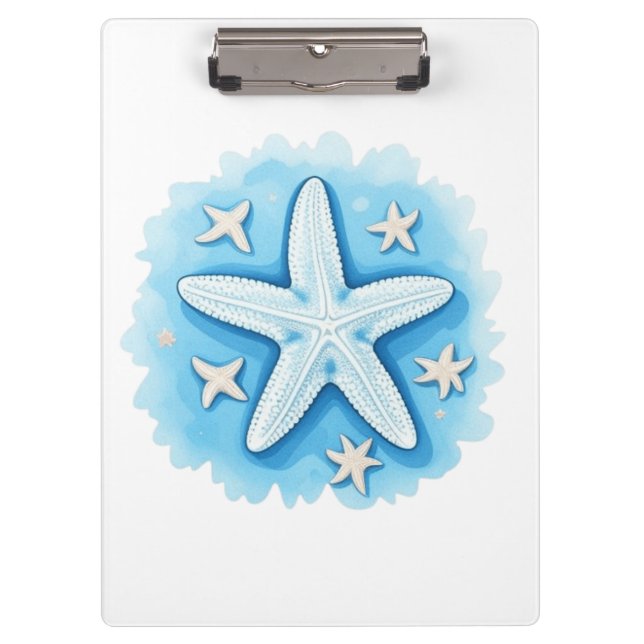 Carpeta De Pinza Estrella de mar en azul (Anverso)