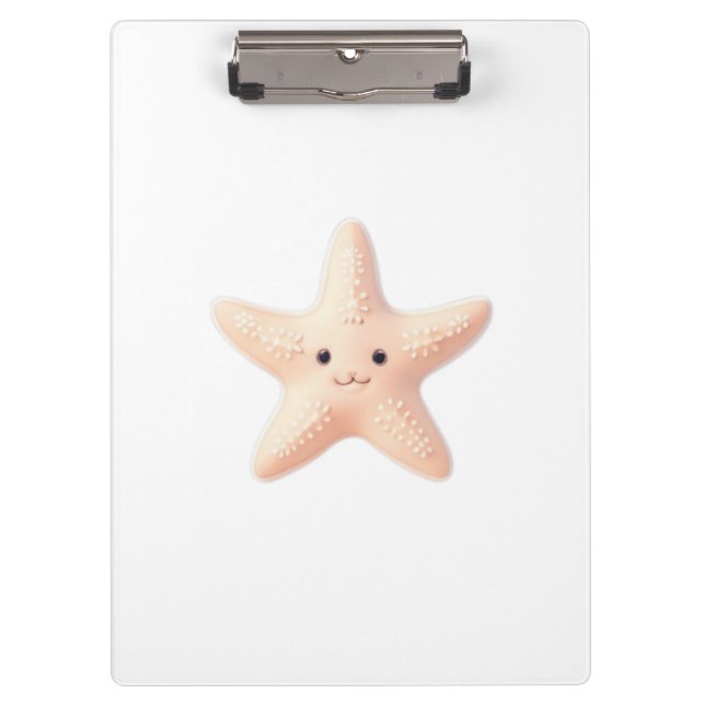 Carpeta De Pinza Estrella de mar rosa linda (Anverso)