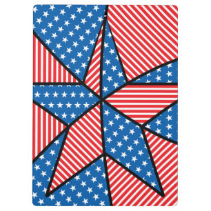 Carpeta De Pinza Estrella patriotica estadounidense